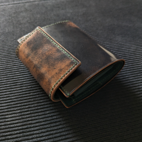 コードバン ミニウォレット ミニ財布 フラップ付き【ROCADO社マーブル