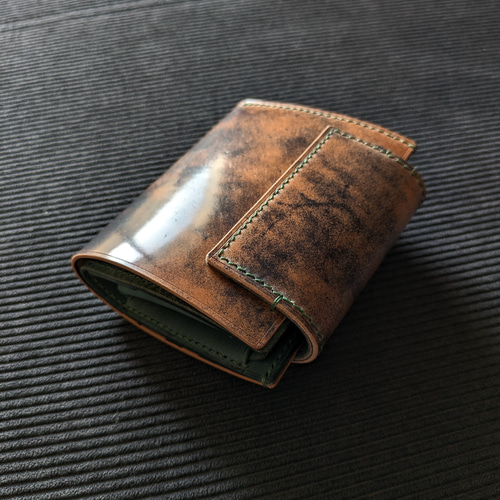 コードバン ミニウォレット ミニ財布 フラップ付き【ROCADO社マーブル