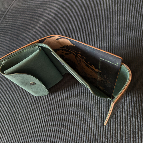 コードバン ミニウォレット ミニ財布 フラップ付き【ROCADO社マーブル