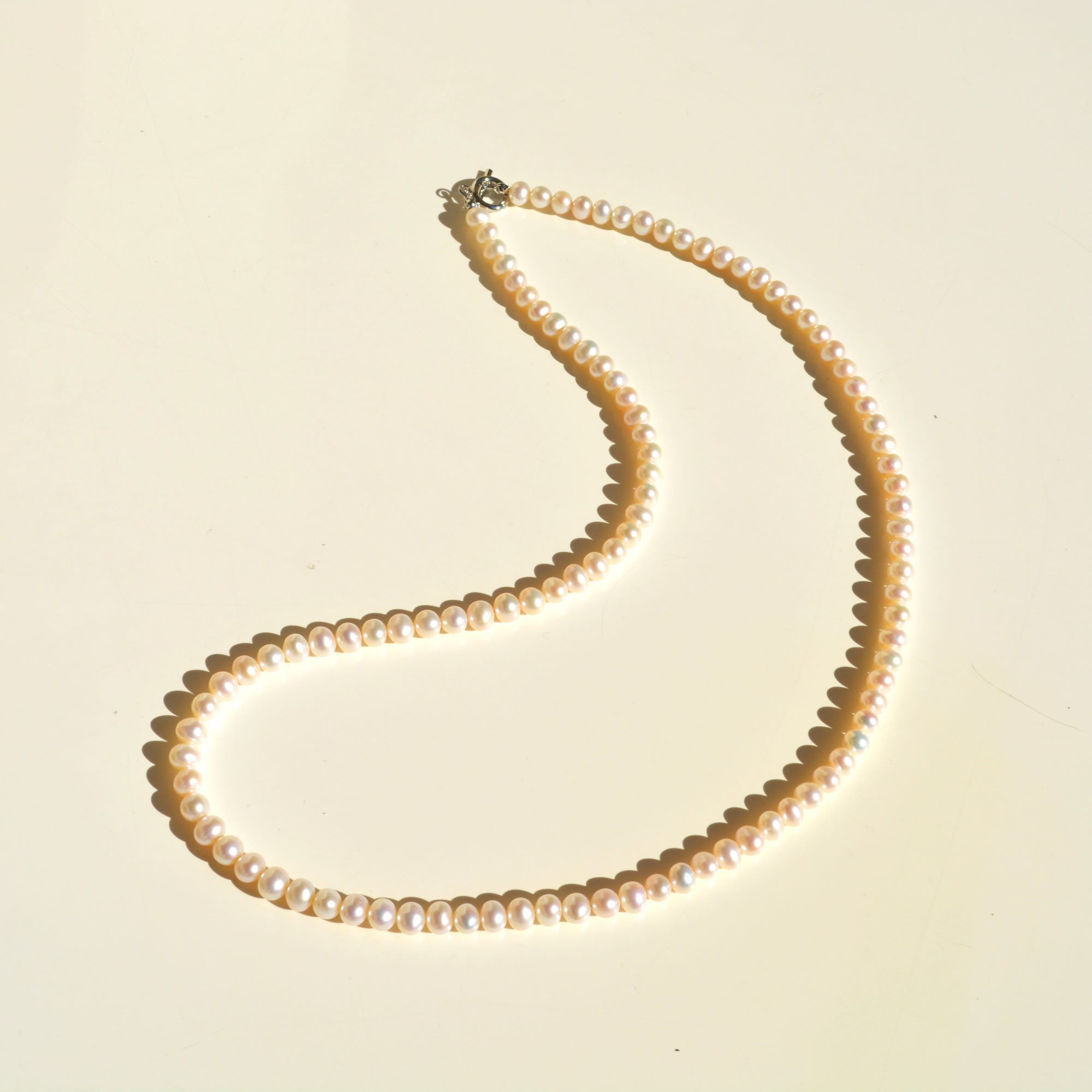 淡水パールのネックレス＊ホワイト＊64cm＊6～6.5ｍｍ◇送料無料♪