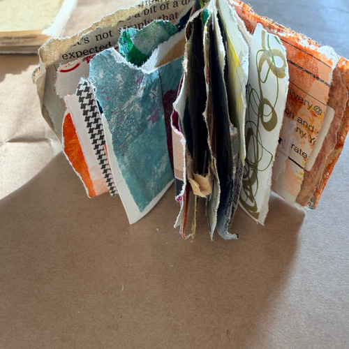 アート⭐︎ジャンクジャーナルブック3冊&リメイクコラージュ封筒の