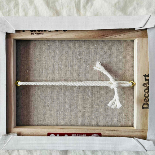 油彩画 原画「近所の風景 堤防」アート 絵画 22×27㎝ F3 キャンバス N