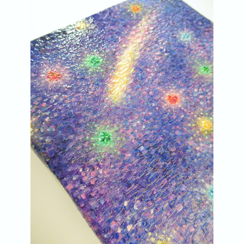 匿名で配送］ 一点もの 空 星 油絵 油彩 絵 送料無料][匿名配送] 一点