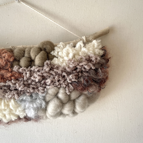 【一点もの】流木 ウィービング タペストリー 『湖の詩を聴く日。』 一点もの】流木 ウィービング タペストリー 『湖の詩を聴く日。b.』