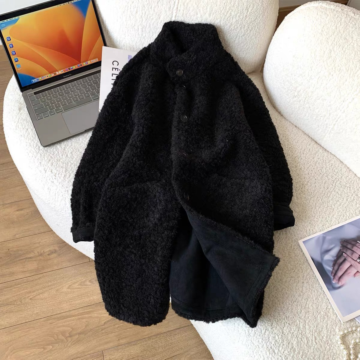 もこもこ、 ボアコート