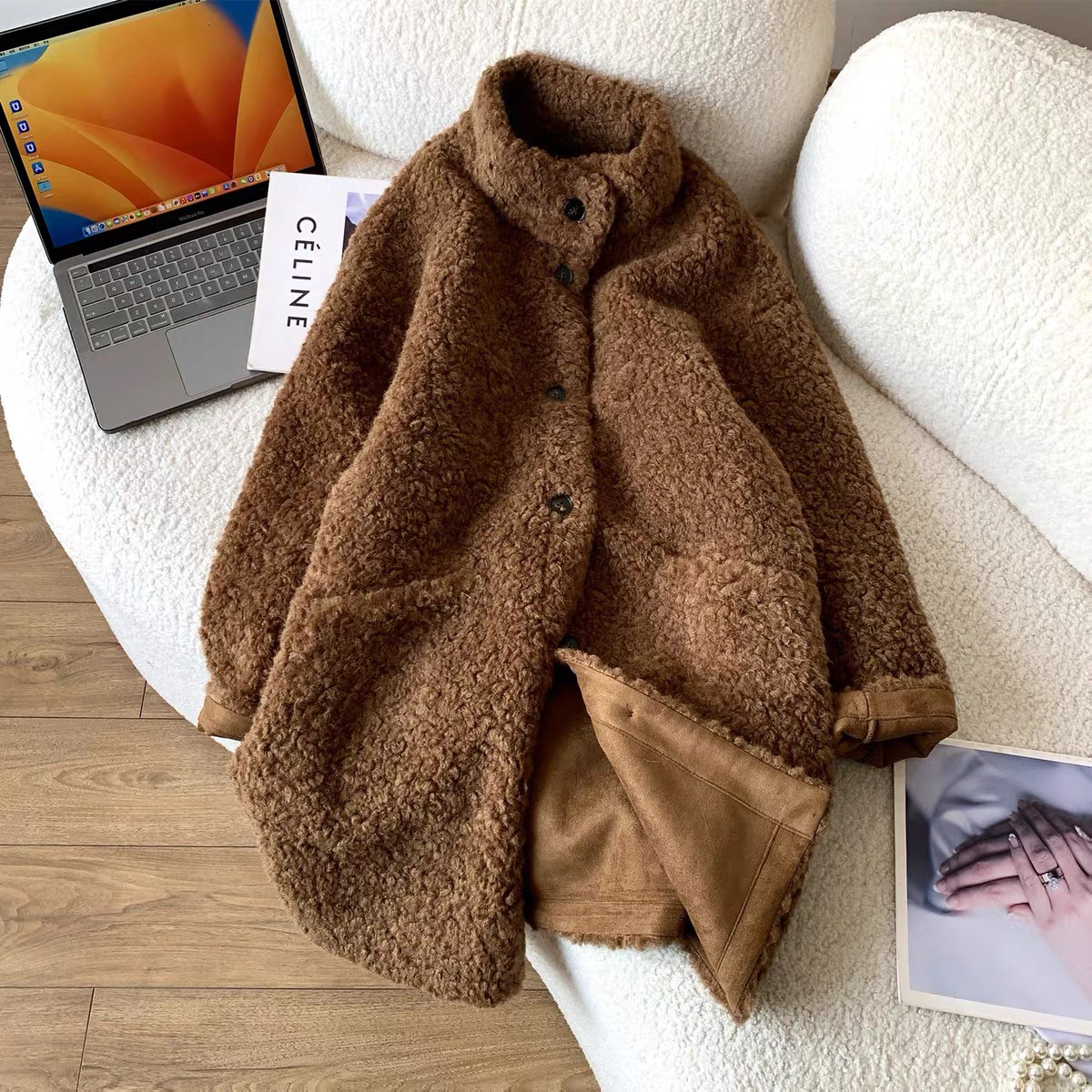 もこもこ、 ボアコート