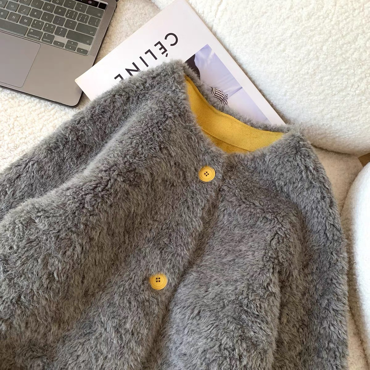 もこもこ、 ボアコート