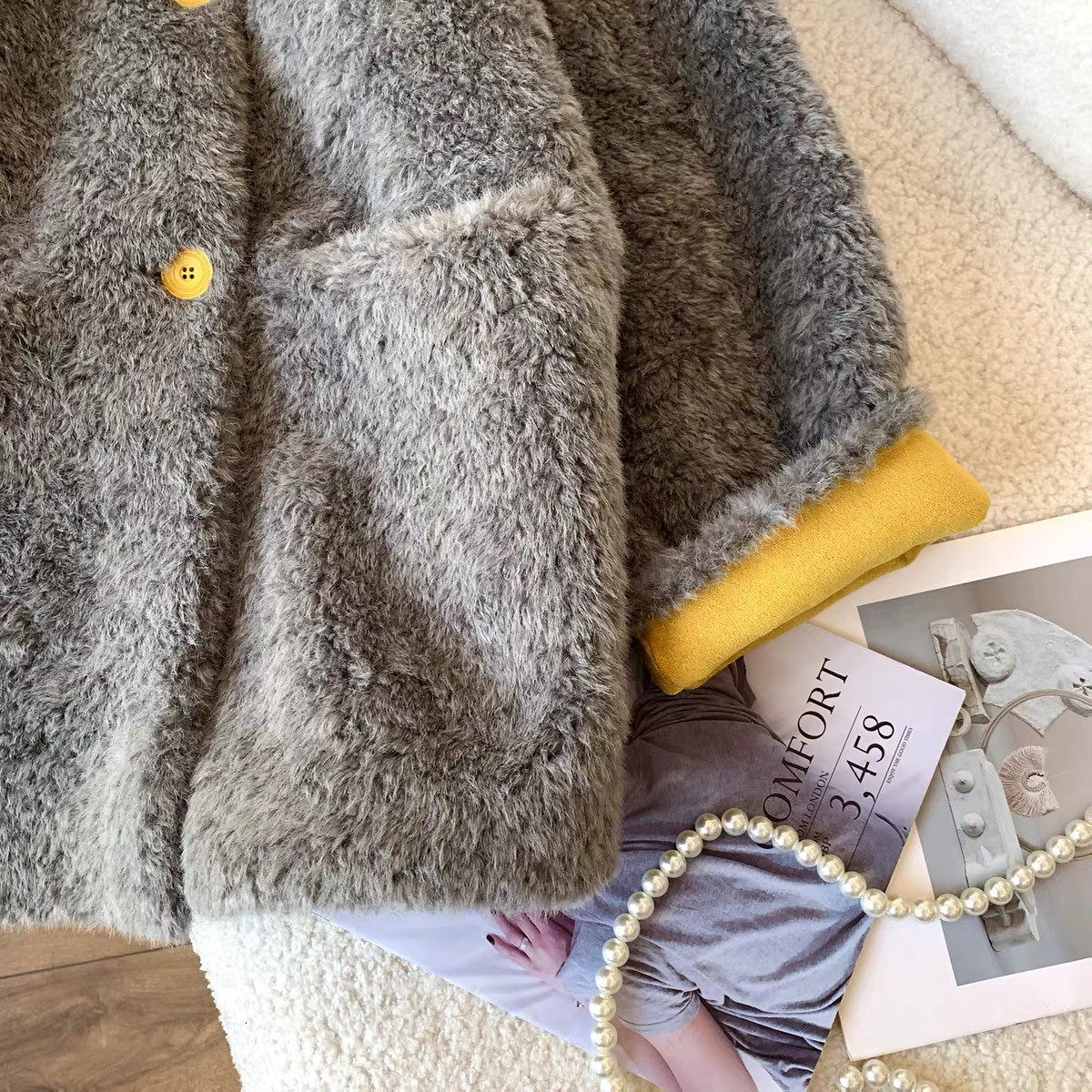 もこもこ、 ボアコート