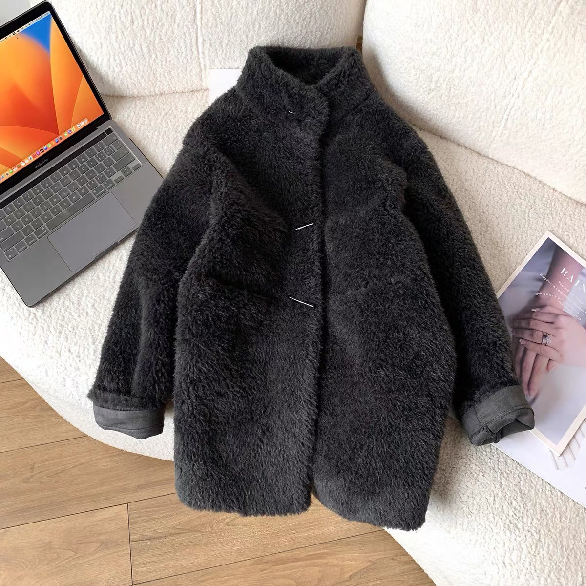 もこもこ、 ボアコート