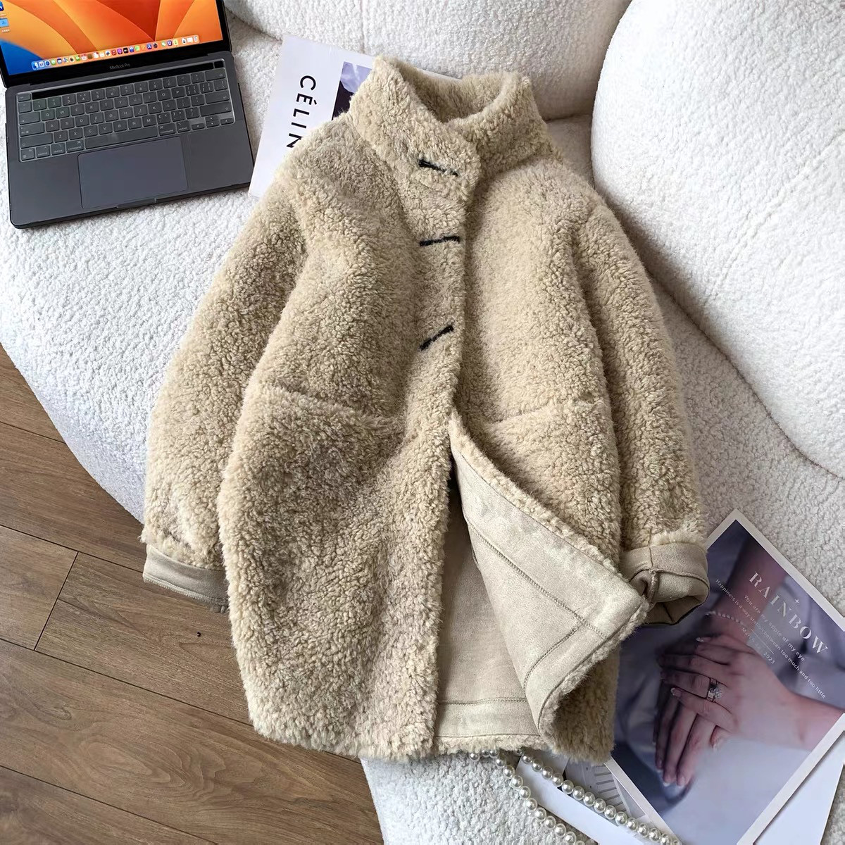 もこもこ、 ボアコート