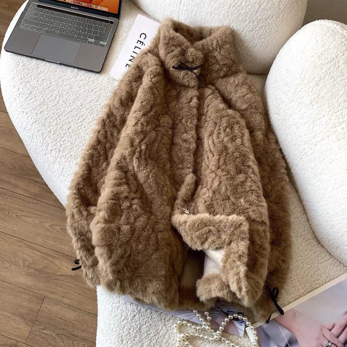 もこもこ、 ボアコート