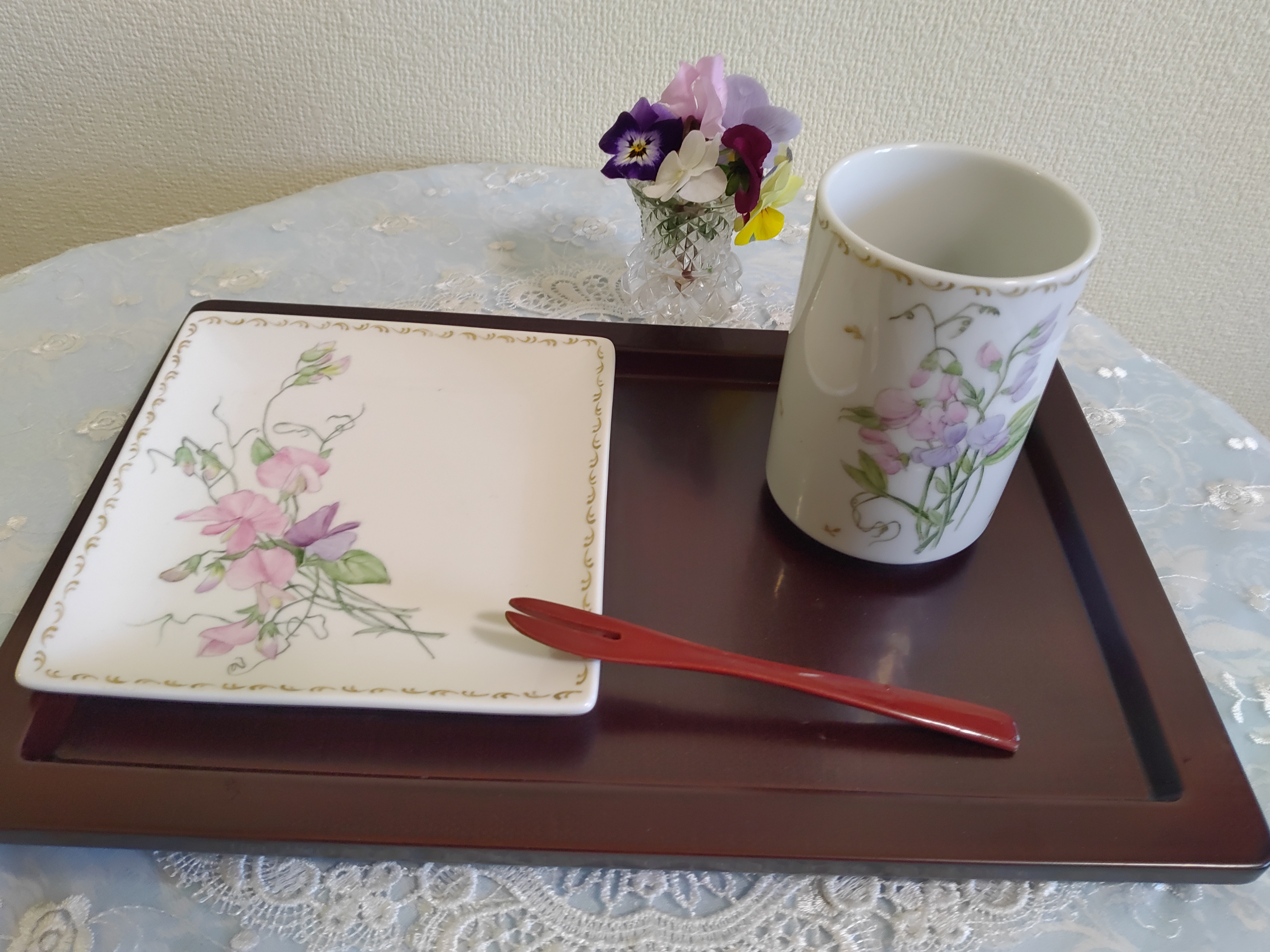 ♡スイトピーお茶うけセット