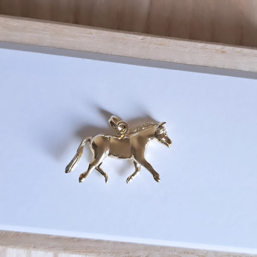 18金 馬 ペンダントップ】干支 午年 干支ネックレス 馬ネックレス 馬