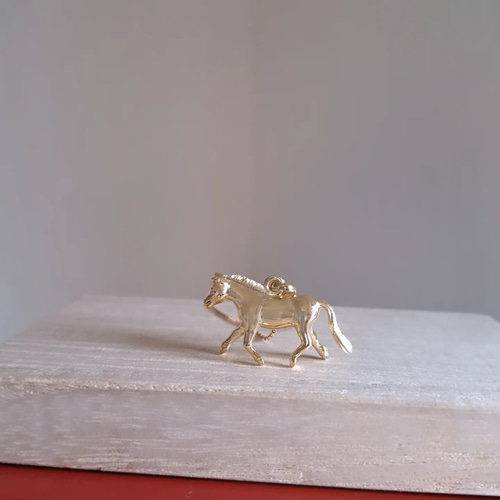 18金 馬 ペンダントップ】干支 午年 干支ネックレス 馬ネックレス 馬