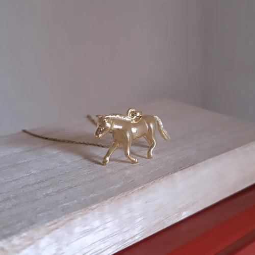 18金 馬 ペンダントップ】干支 午年 干支ネックレス 馬ネックレス 馬