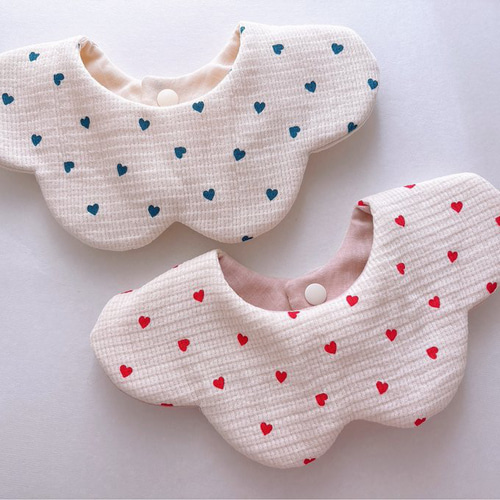 もくもくスタイ パイル生地【ハート】【名入れ】2色展開 1枚1100yen