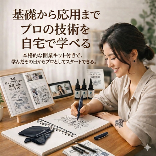 通信講座】ジャグアタトゥー通信講座（認定証付）2週間で消える