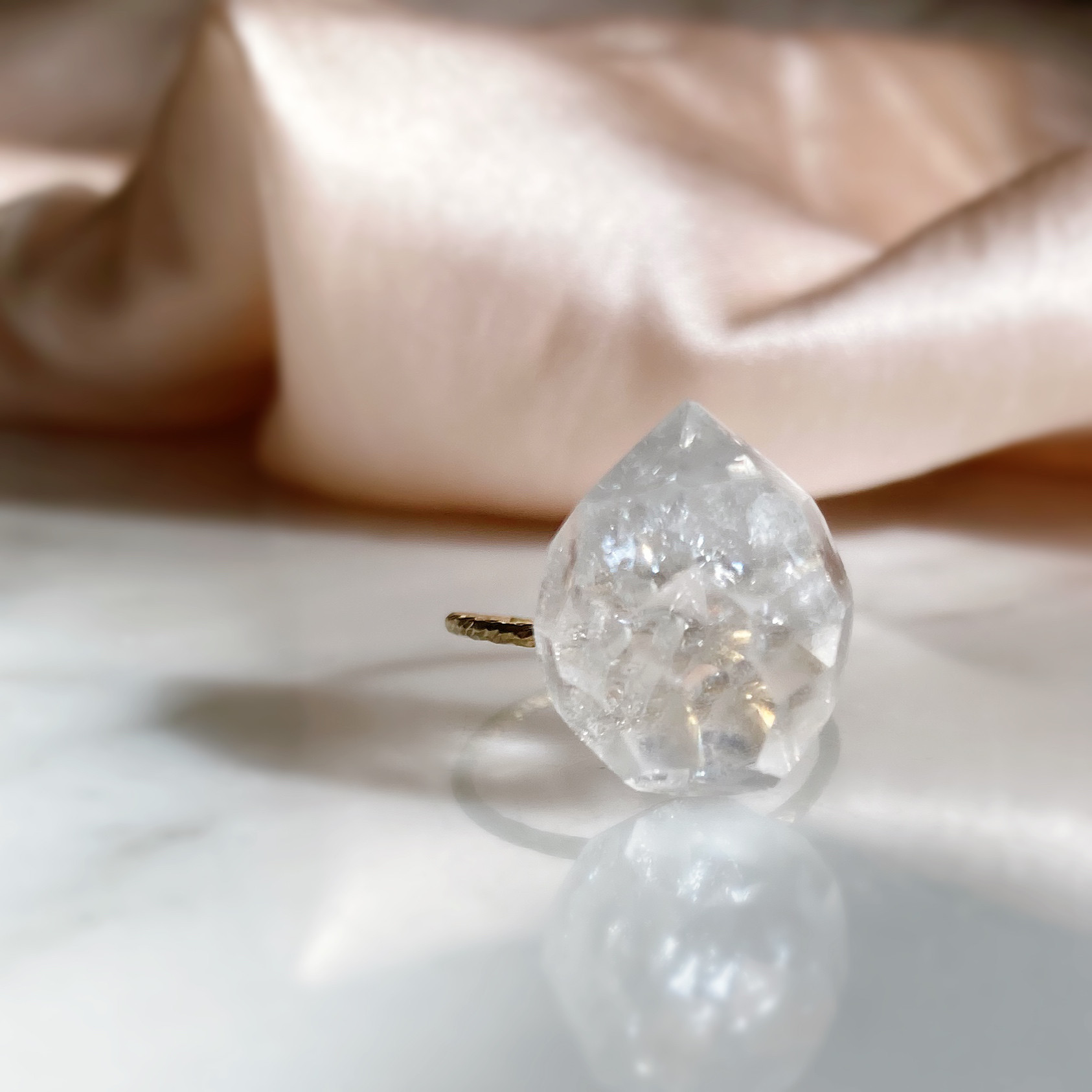 Prana✴︎Pure crystal ✴︎ヒマラヤクリスタル✴︎k14gfリング