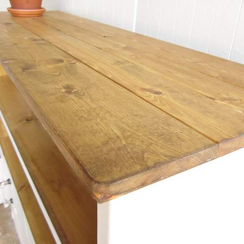 サイズ、デザインオーダー可！４扉2引出キャビネット無垢シャビーホワイト●受注製作 送料がかなり安くなりました！サイズ、デザインオーダー可！○4扉2