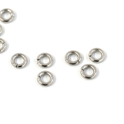 ess110-1 [約50個] 開口環，線徑：約1.0毫米，外徑：約4.0毫米，醫用不鏽鋼 第2張的照片