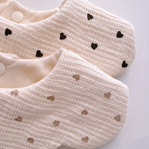 ♡人気♡韓国生地 ミニハート花びらスタイ もくもくスタイ 出産祝い