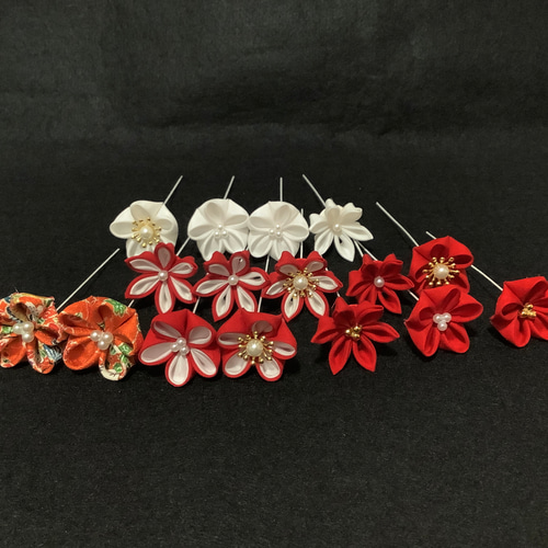 Kuu様オーダー品 つまみ細工の髪飾り かんざし 百福堂momofukudou 通販