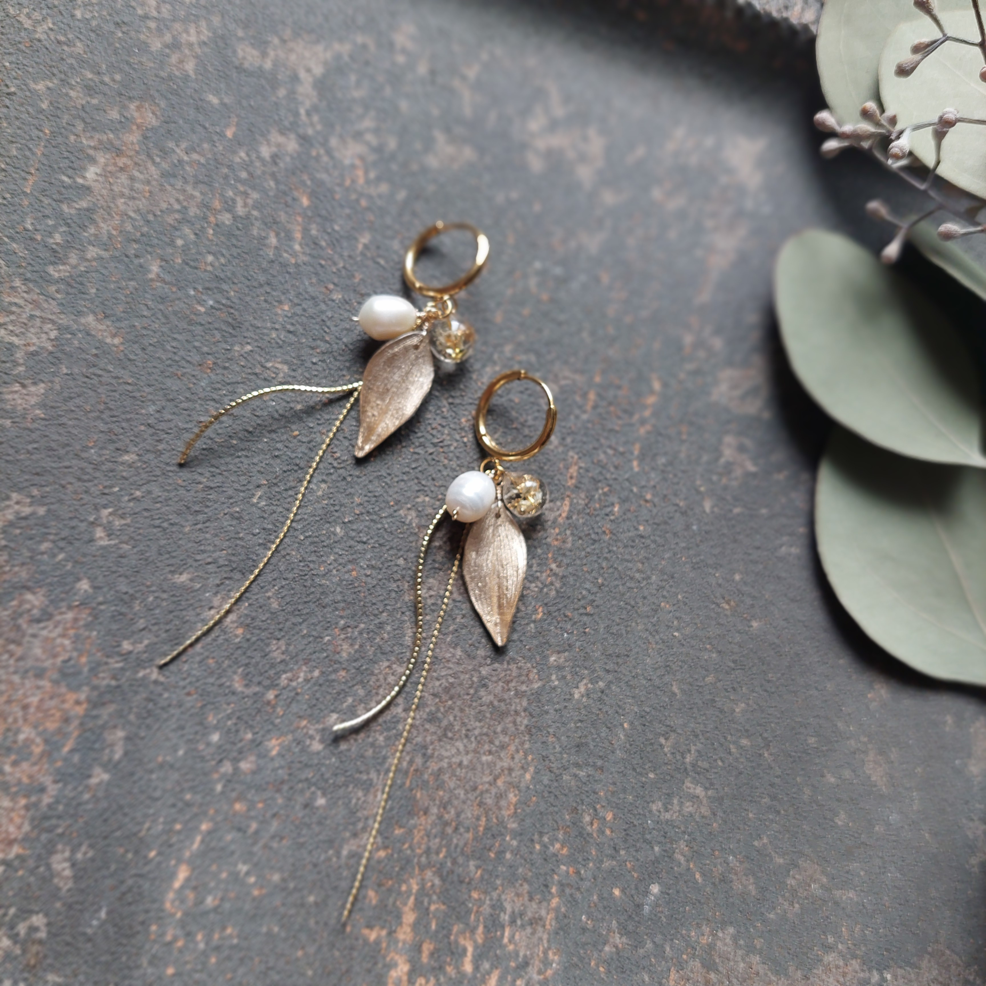 【アビー様専用】ラスカス×淡水パールピアス