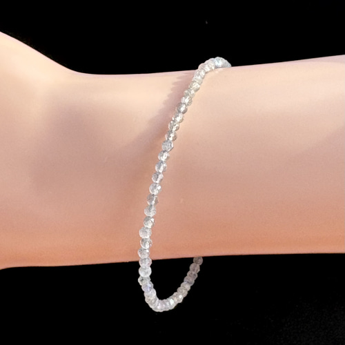 ラブラドライト ファセットカットブレスレット✨️高品質天然石【石