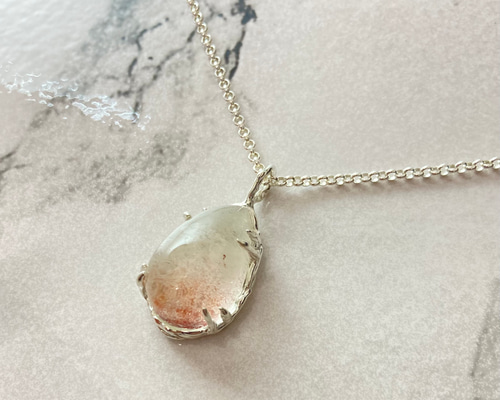 SV925 ガーデンクオーツ ペンダントトップ (ティアードロップ