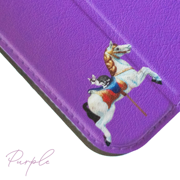 馬和貓雙色皮夾手機殼 iPhone 手機殼 智慧型手機殼 iPhone 17+ 安卓貓 第10張的照片