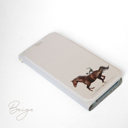 馬和貓雙色皮夾手機殼 iPhone 手機殼 智慧型手機殼 iPhone 17+ 安卓貓 第5張的照片