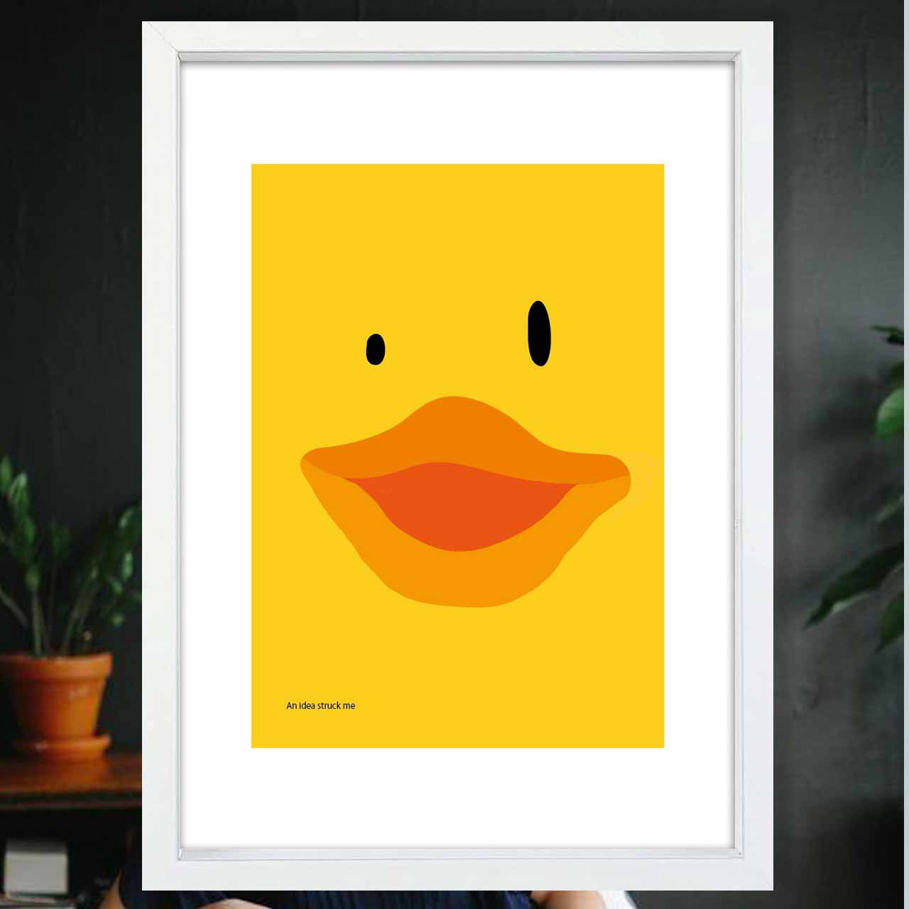 Smile　アヒル　送料無料　あらゆるお部屋のポスター　イラスト　アートポスター　アート/sei検索新着順　3873