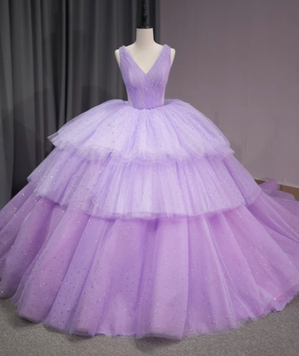 激安 ボリューム キラキラグッリター ノースリーブ あみあげ 多層