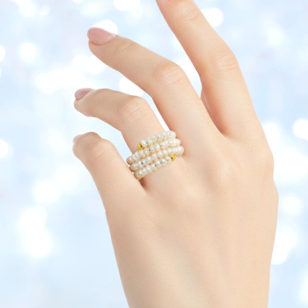 体型が変わっても、ずっと寄り添ってくれる。一生ものの「サイズフリー」を。「真珠の三重奏」コンフォートリング