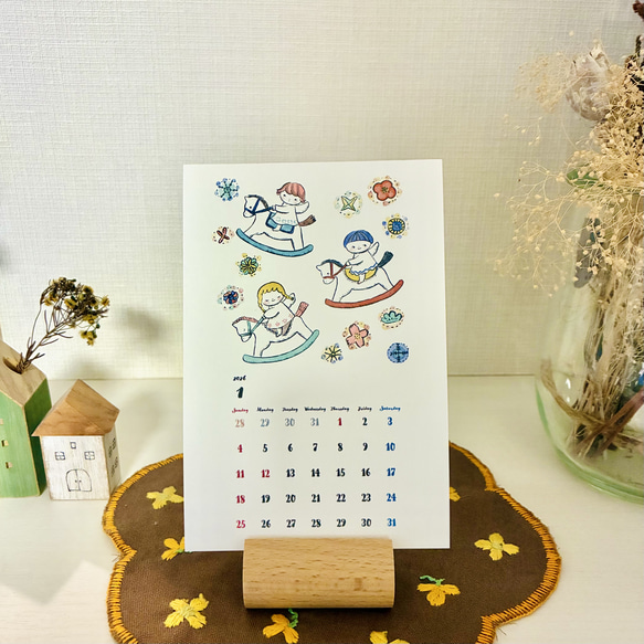 2026年 ポストカードサイズ 卓上 カレンダー カレンダー chan chan