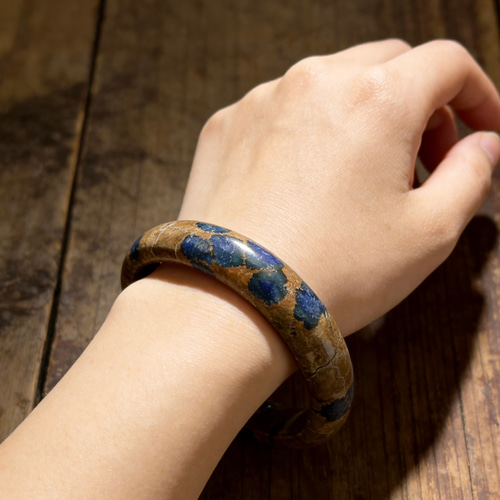 天然フェニックスストーンバングル、アズライトマラカイトバングル