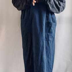 ◇只剩1件，現貨◇長款圍裙，加長10厘米，深海軍藍，大口袋（無其他可選配件） 第5張的照片