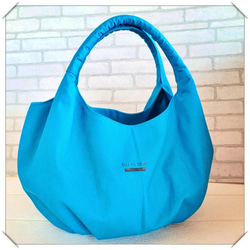 2way☆くま柄キルト（水色）の3roomsトートバッグ トートバッグ プロフ