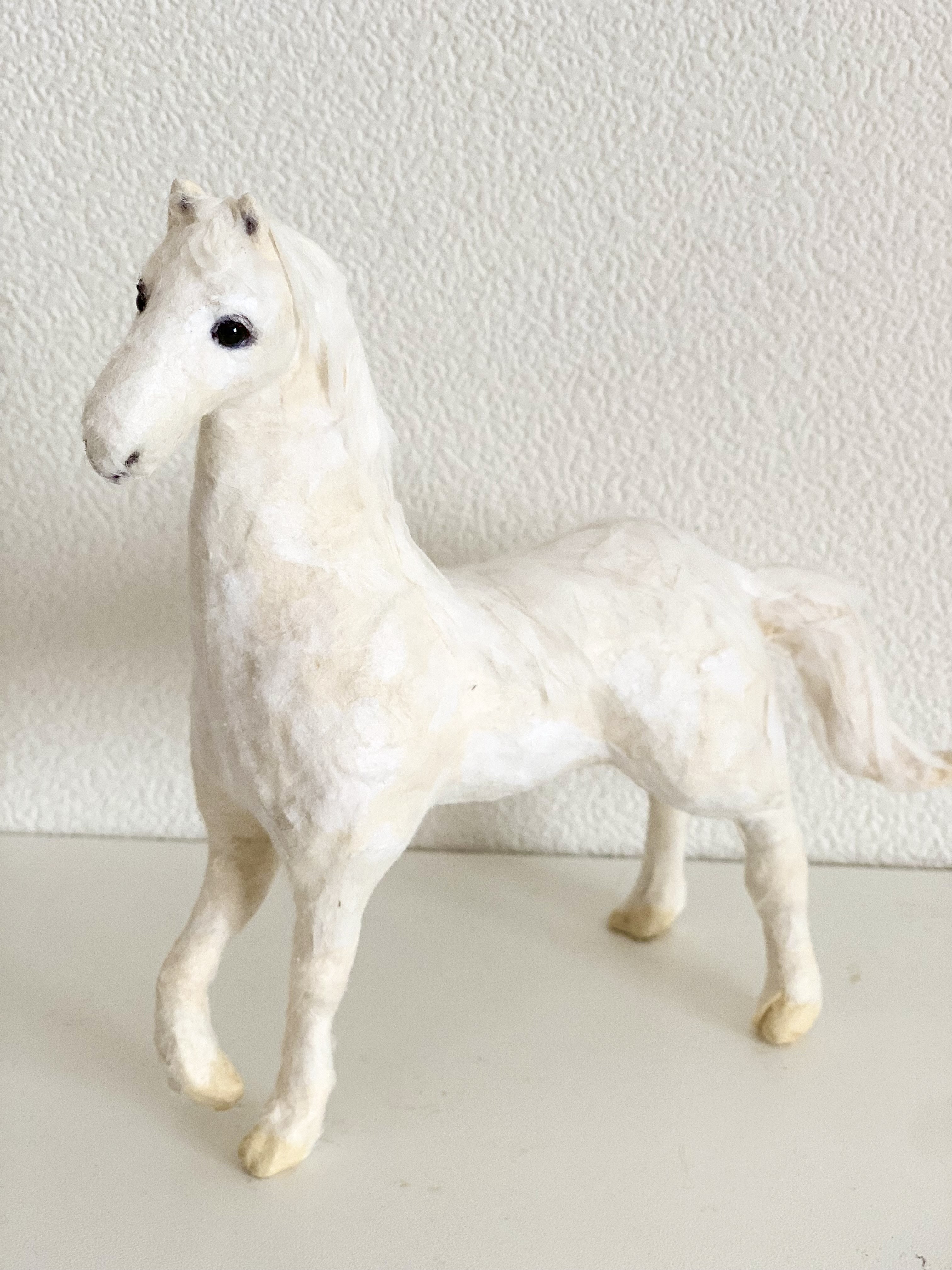 和紙のホワイトホース/干支馬