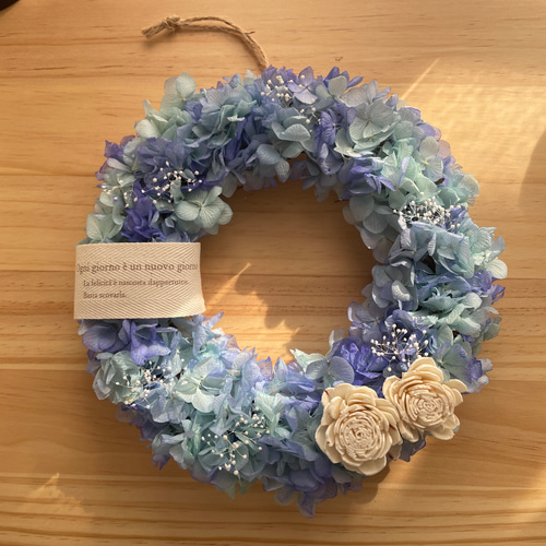 フラワー・リース 397 ナチュラルリース インテリア 玄関ドア 直径23cm プチギフト 花束