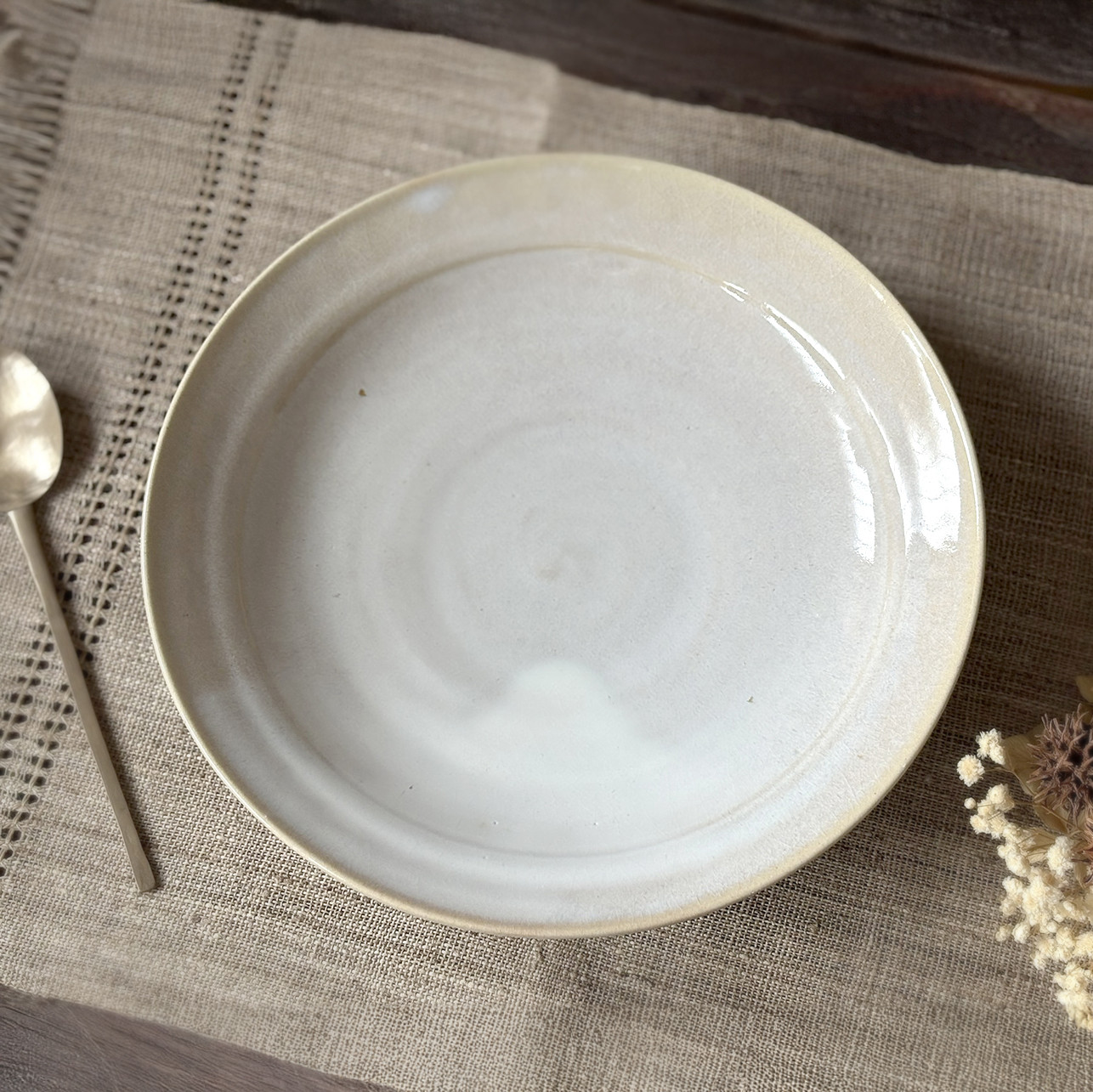 大皿　エクリュ