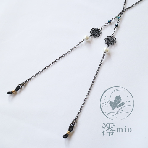 アイオライトAAA- ラウンドカット 3mm メガネチェーン 置き忘れ防止 めがねホルダー メガネストラップ 眼鏡コード 近眼 老眼鏡 おしゃれ 父の日 母の日 敬老の日ギフト パワーストーン アイオライトAAA- ラウンドカット 3mm メガネチェーン 置き忘れ防止