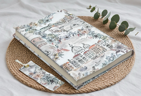 A5判ブックカバー（ラミネート）栞付き＊リバティ ヴェネツィア