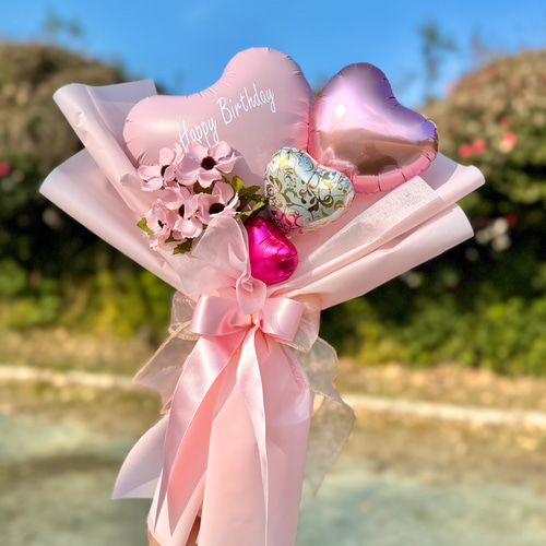 フラワーバルーンブーケ 卒業 そつえん 発送 誕生日 結婚祝い 結婚記念