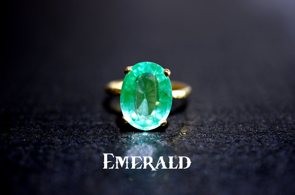 天然石エメラルド原石リングアトリエ「之」 天然石エメラルド原石リングアトリエ「之」 天然石エメラルド原石