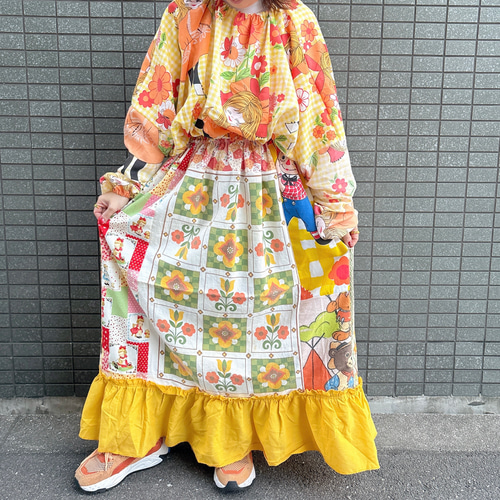 古着 ヴィンテージ vintage ワンピース パッチワーク パッチワーク