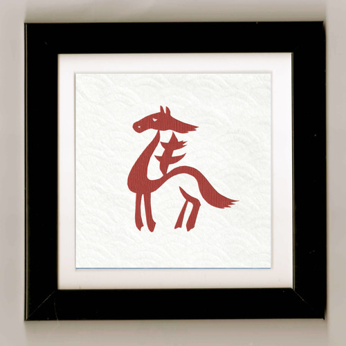 午年の切り絵「馬」 切り絵 伊勢屋 通販 20269398｜Creema(クリーマ