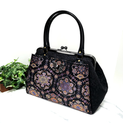 フタ付きポケットのガバッと開くお財布(ウィリアム・モリス) がま口