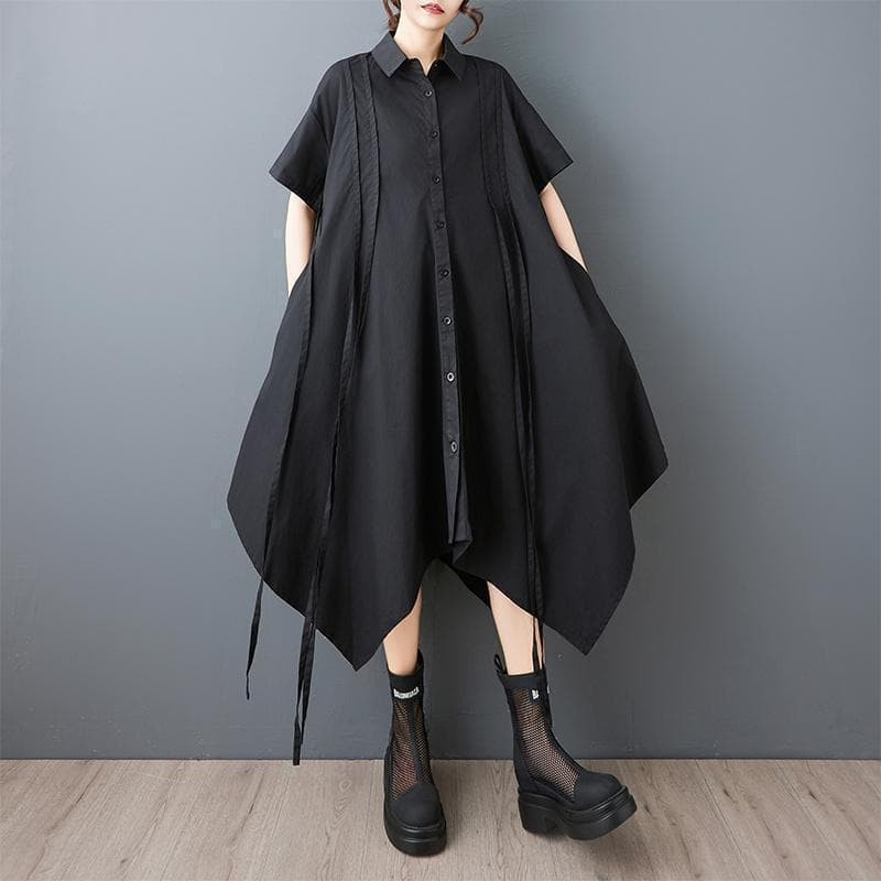 ワンピース　レディース 大きいサイズ イレギュラー　 春夏　 新品 半袖　変形裾