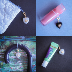 《色が選べる》2026干支【馬】チェコガラスのめじるしアクセサリー.アンブレラマーカー.キーホルダー.チャーム.ハート 2枚目の画像